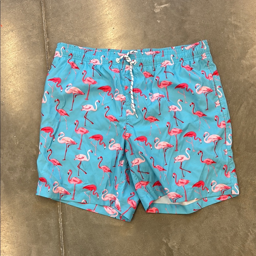 Maamagic Tropical Flamingo Men's Swim Trunks Sz xl